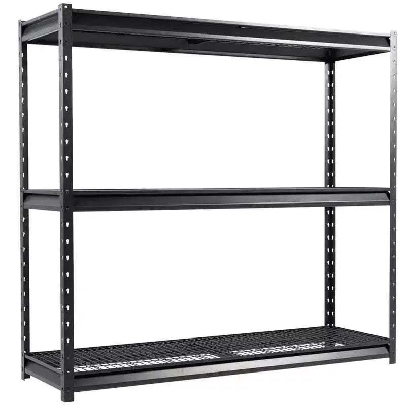 Atlas Shelving 3-Tier 77"x24"x72" 7500lbs Heavy Duty Steel Shelving Dark Gray: Adjustable Rust-Resistant Utility Storage