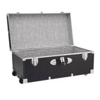 Seward Rover Valise 76 cm à roulettes avec serrure, noire : Rangement de camping à roulettes, MDF et acier, capacité de 27,2 kg
