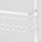 Étagère de rangement 4 niveaux à suspendre à la porte - Brightroom™ : Étagères réglables, Acier blanc, Organisateur de porte, 4 paniers