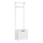 Derby Panier à Linge Banc et Porte-Serviettes Blanc - Alaterre Furniture