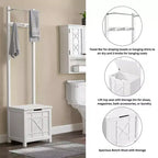 Derby Panier à Linge Banc et Porte-Serviettes Blanc - Alaterre Furniture