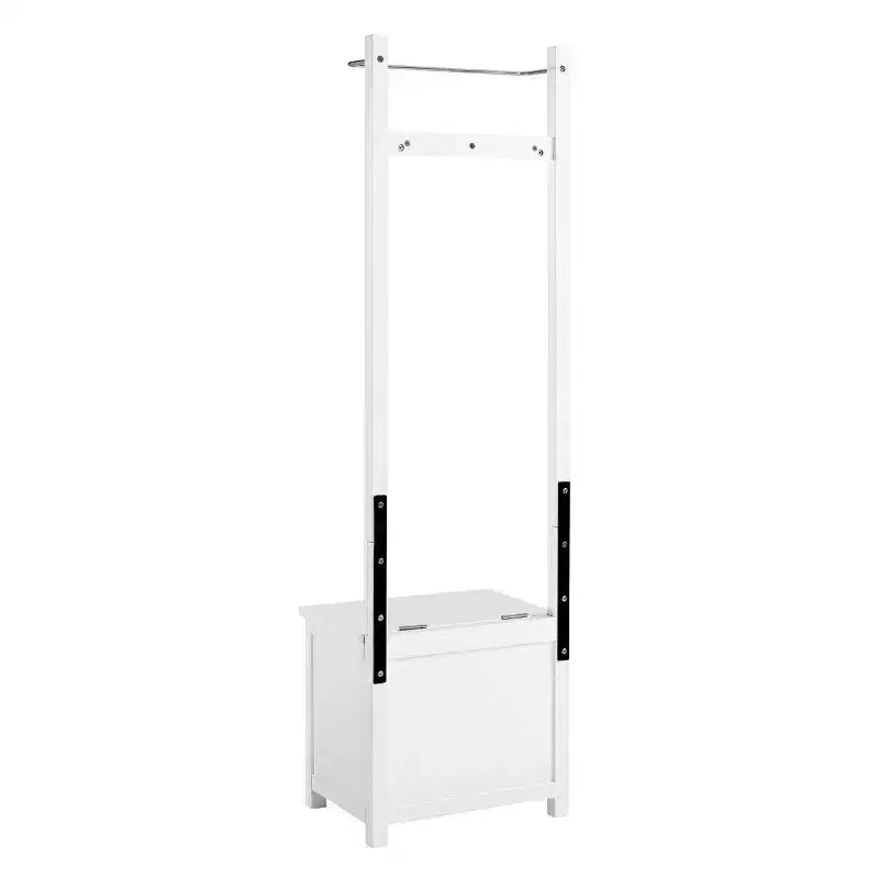 Derby Panier à Linge Banc et Porte-Serviettes Blanc - Alaterre Furniture
