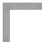 Miroir mural de salle de bain brossé au nickel non biseauté Vista 42" x 31" - Amanti Art : Rectangulaire, cadre en polystyrène, montage mural