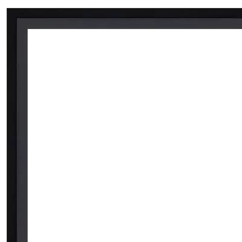 Miroir mural en bois noir Lucie 29 po x 23 po sans biseau - Amanti Art