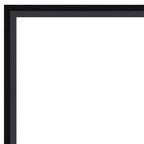 Miroir mural en bois noir Lucie 29 po x 23 po sans biseau - Amanti Art