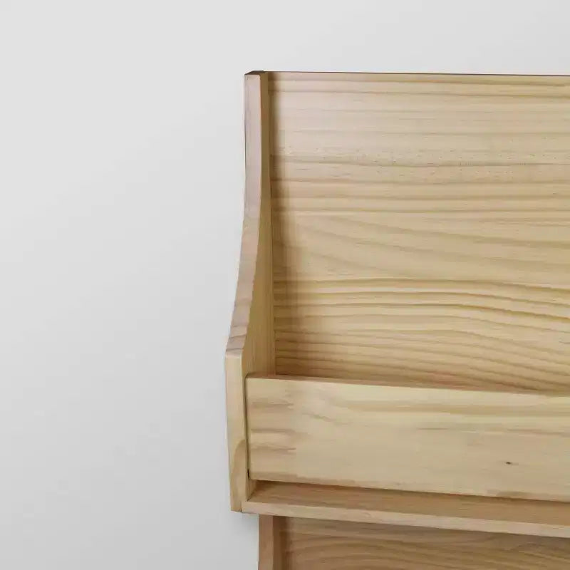 Étagère à livres pour enfants à 2 niveaux en bois naturel – Pillowfort™ : Organisateur mural de bibliothèque, blanc cassé, aucun assemblage requis