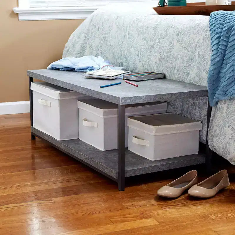 Jamestown Rectangular Coffee Table with Storage Shelf