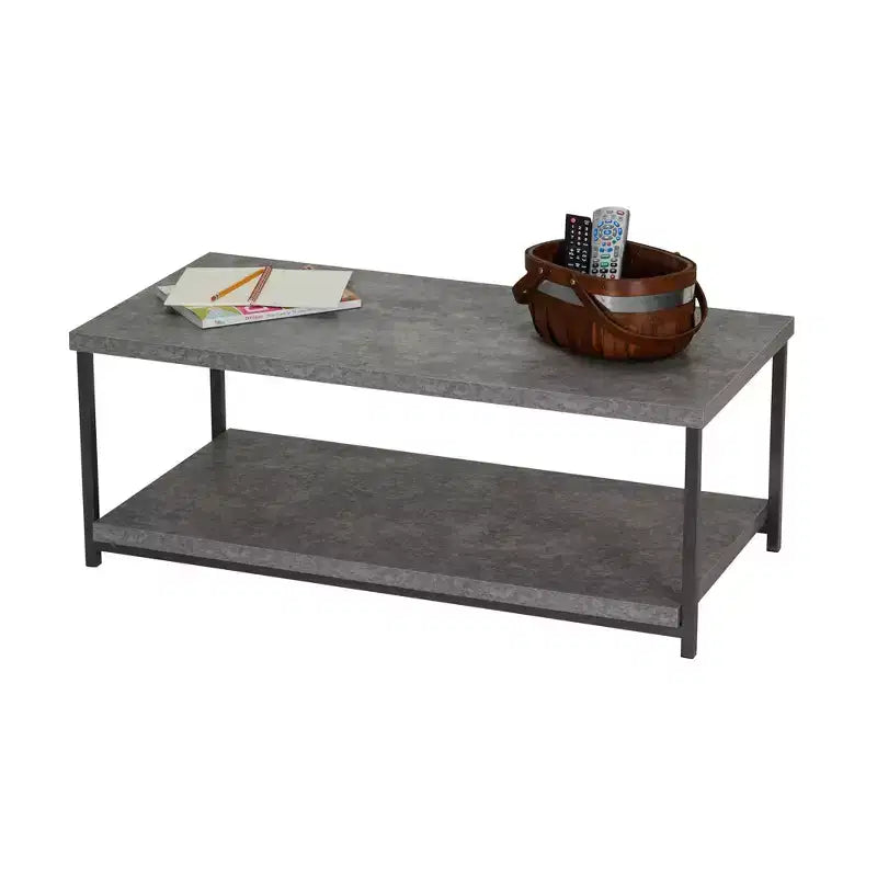 Jamestown Rectangular Coffee Table with Storage Shelf