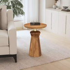 Christopher Knight Home Ember Mango Wood Round End Table, Gold/Natural