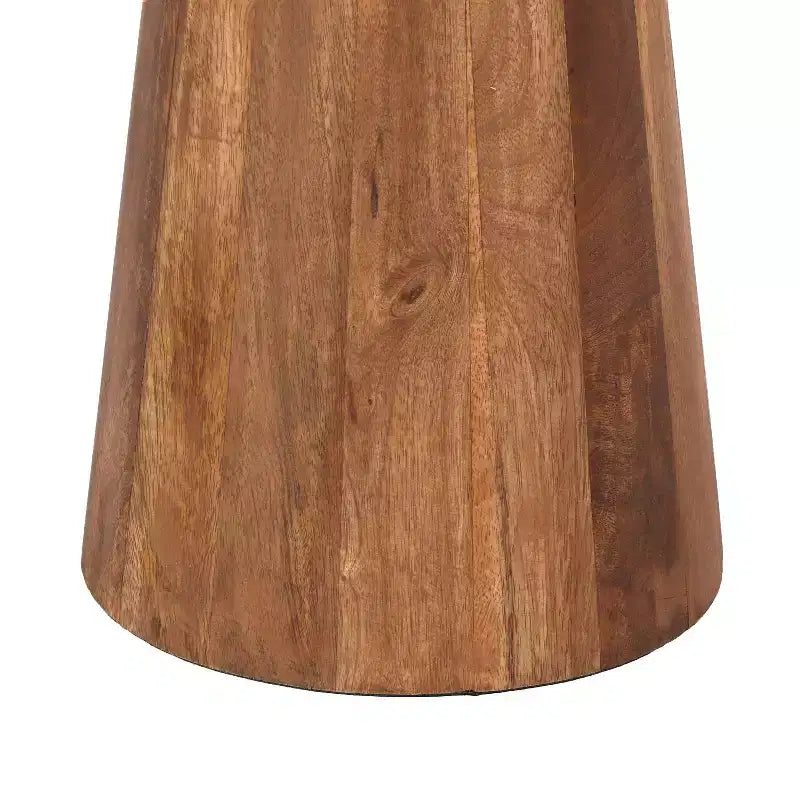 Table d'appoint ronde Christopher Knight Home Ember en bois de manguier, doré/naturel