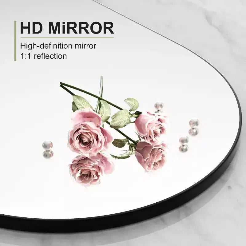 Wooden Right-Angled Arch Full-Length Mirror
