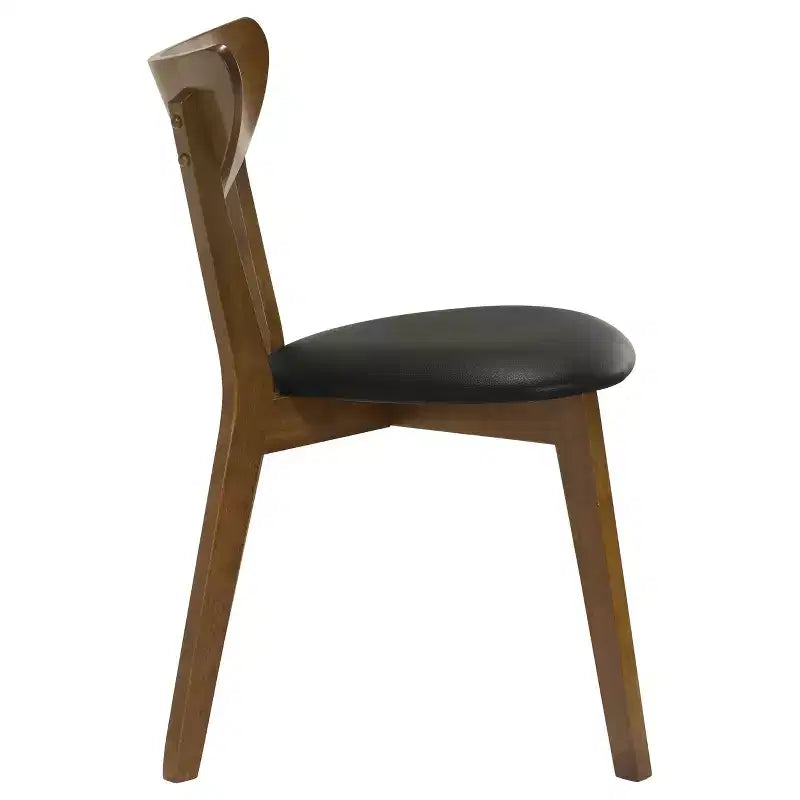 Simple Relax Lot de 2 chaises de salle à manger Noyer et Noir