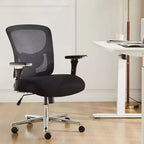 Big and Tall Office Desk Chair with Lumbar Support, 500LBS Heavy Duty Mesh Ergonomic Computer Chair with Arm and Wide Comfy Seat