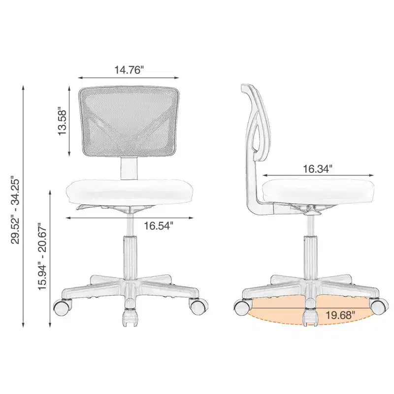 Urban Professional Task Chair - Weight-Activated Support Mechanism