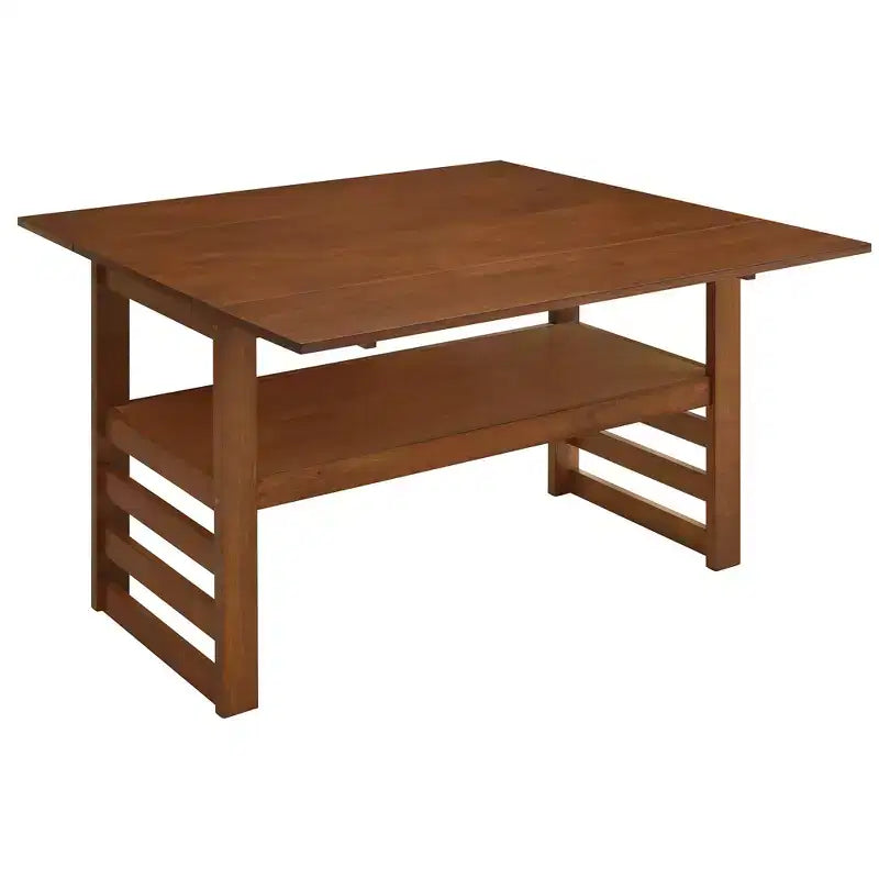 ModernLuxe Ensemble Table à Manger Extensible 5 Pièces pour 4 Personnes, Ensemble de Salle à Manger avec Abattants, Étagère de Rangement et 4 Chaises Rembourrées