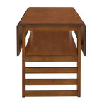 ModernLuxe Ensemble Table à Manger Extensible 5 Pièces pour 4 Personnes, Ensemble de Salle à Manger avec Abattants, Étagère de Rangement et 4 Chaises Rembourrées