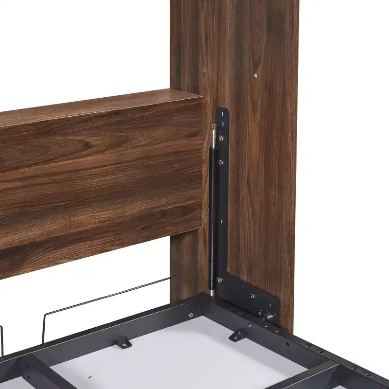 Lit escamotable pleine grandeur Whisen, se repliant dans une armoire avec étagères