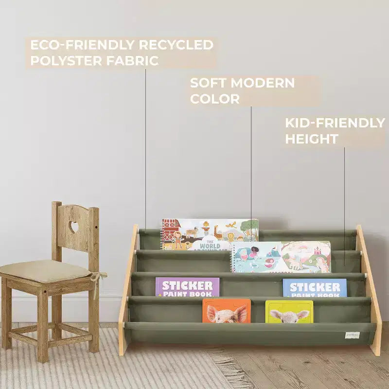 ZICOTO Étagère pour enfants Bibliothèque décorative pour chambres de bébés filles, garçons et salles de jeux Montessori