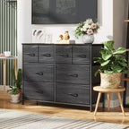 Commode à 8 tiroirs GALAXHERO, commode de rangement large en tissu pour chambre à coucher, placard, entrée