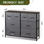 Commode à 8 tiroirs GALAXHERO, commode de rangement large en tissu pour chambre à coucher, placard, entrée
