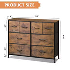 Commode à 8 tiroirs GALAXHERO, commode de rangement large en tissu pour chambre à coucher, placard, entrée