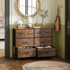 Commode à 8 tiroirs GALAXHERO, commode de rangement large en tissu pour chambre à coucher, placard, entrée