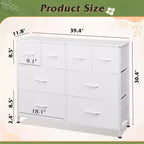 Commode à 8 tiroirs GALAXHERO, commode de rangement large en tissu pour chambre à coucher, placard, entrée