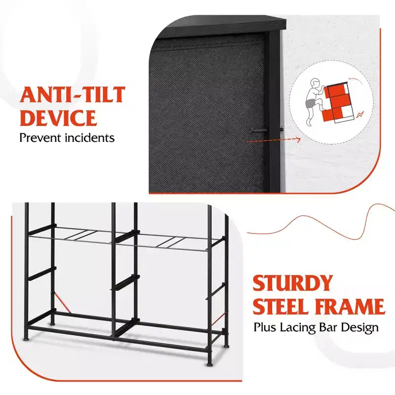 Commode à 8 tiroirs GALAXHERO, commode de rangement large en tissu pour chambre à coucher, placard, entrée