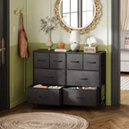 GALAXHERO Dresser with 8 Drawers, Wide Fabric Storage Chest for Bedroom, Closet, Entryway