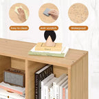 Hyleory 31.5 Inch Decorative Shelving, Bookcase,Storage Shelf 3-Shelf 8-Module with 4 Solid Wood Legs