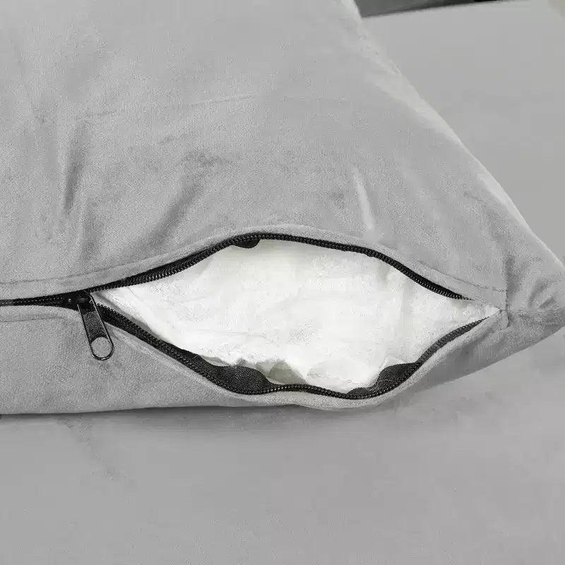 Sectionnel moderne en L Whisen 105 avec pouf de rangement et 2 coussins