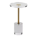 VEVOR Acrylic End Table, Acrylic Side Table with a Solid Base, 11.9 x 11.9 inch Round Tabletop, 21.4 inch High, for Living Room, Bedroom