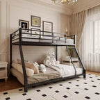 GDF Studio Elton Twin-over-Full Metal Bunk Bed with Ladder