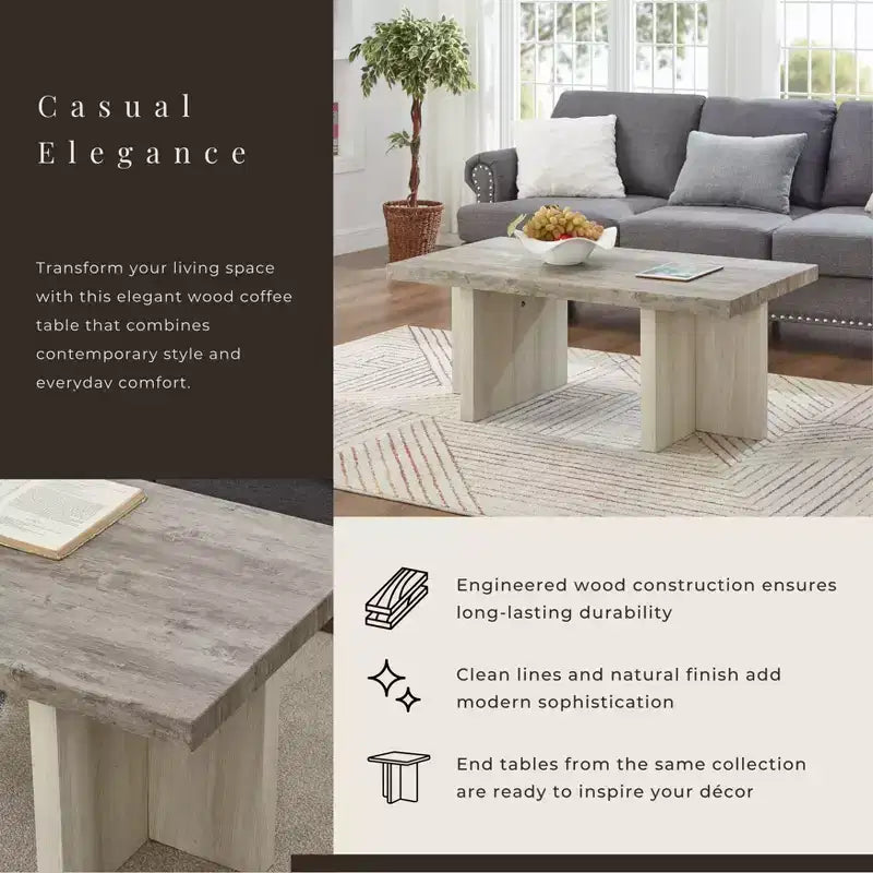 Table basse contemporaine Roundhill Furniture Mchome