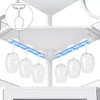 Étagère à vin d'angle, étagère à 5 niveaux avec casier à vin amovible, meuble de bar avec support à verres, petit meuble de salle à manger et buffet avec porte en filet