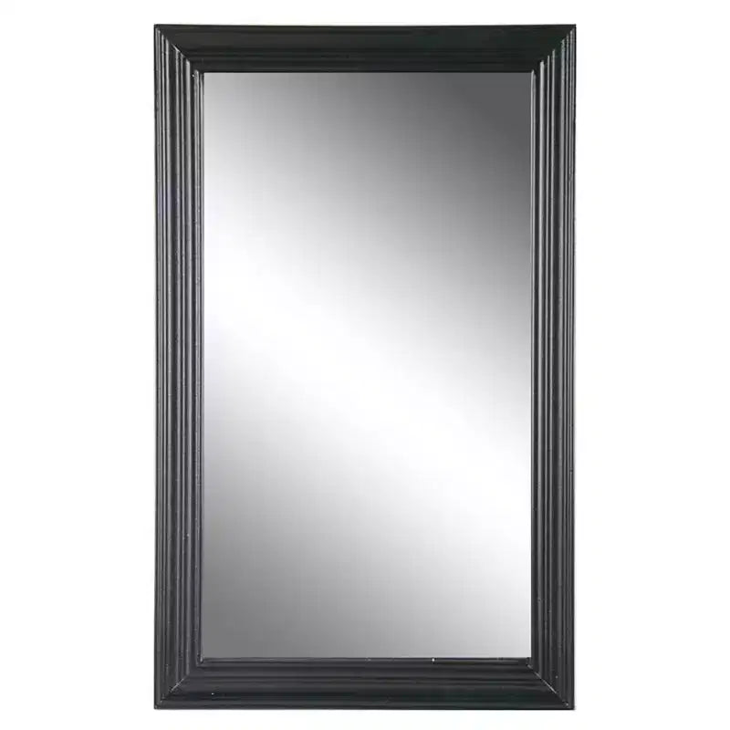 HomeRoots 26 Black Beveled Lines Framed Accent Mirror