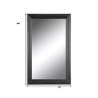 HomeRoots 26 Black Beveled Lines Framed Accent Mirror