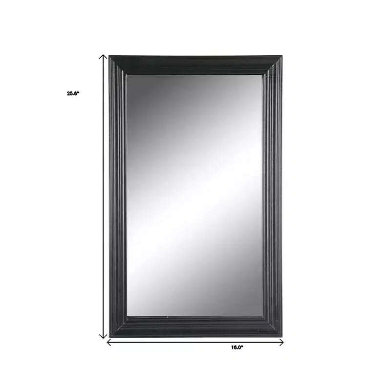 HomeRoots 26 Black Beveled Lines Framed Accent Mirror