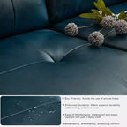 TYBOATLE 61 Causeuse/Canapé d'Angle et Fauteuil Capitonnés Mid-Century Modern, Ensemble Canapé de Luxe en Similicuir pour Salon, Chambre ou Bureau
