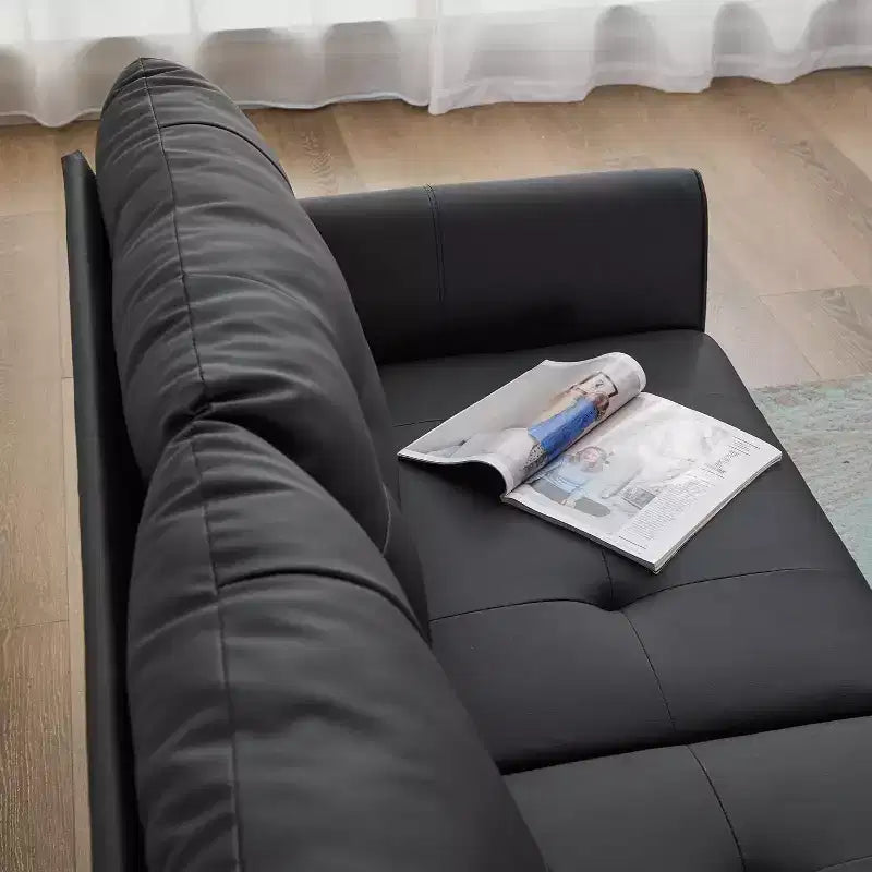 TYBOATLE 61 Causeuse/Canapé d'Angle et Fauteuil Capitonnés Mid-Century Modern, Ensemble Canapé de Luxe en Similicuir pour Salon, Chambre ou Bureau