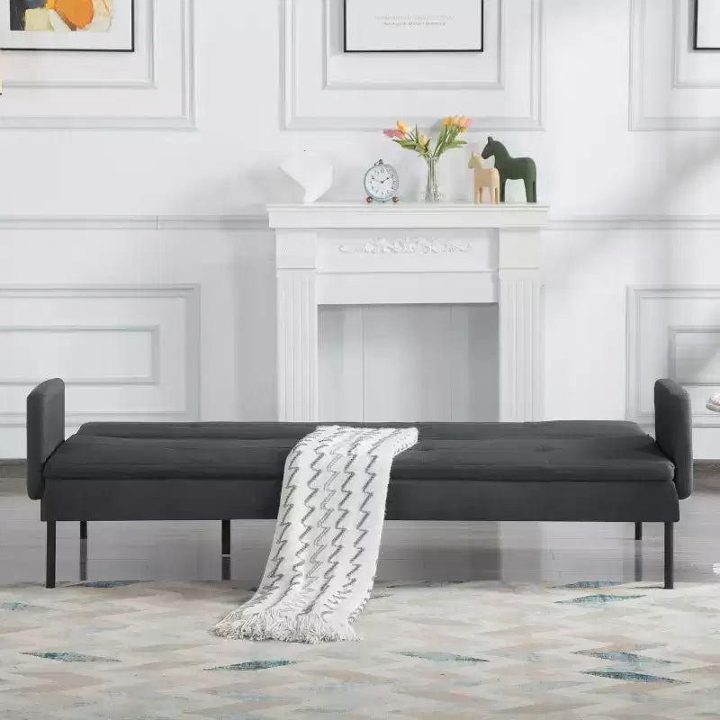 Canapé-lit futon convertible MAYEERTY 74.8 avec dossier réglable sur 5 positions