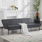 Canapé-lit futon convertible MAYEERTY 74.8 avec dossier réglable sur 5 positions