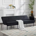 Canapé-lit futon convertible MAYEERTY 74.8 avec dossier réglable sur 5 positions