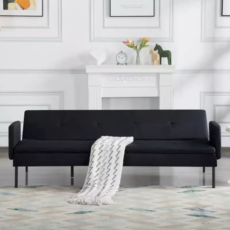 Canapé-lit futon convertible MAYEERTY 74.8 avec dossier réglable sur 5 positions
