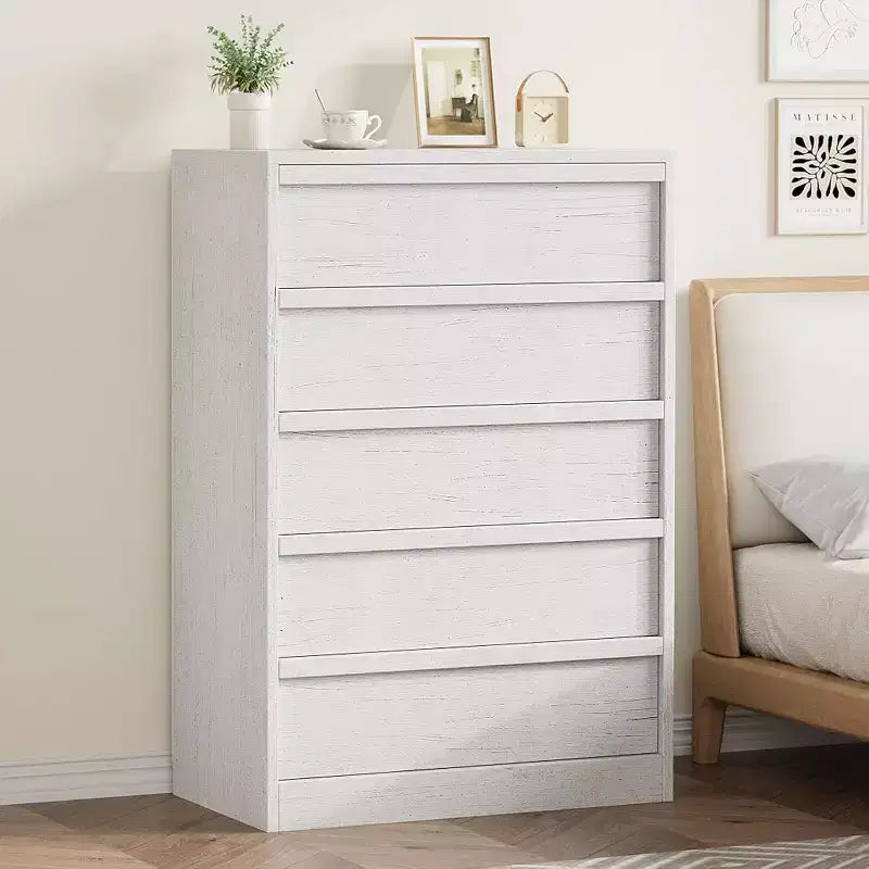 Commode en bois GustoWave, commode à tiroirs avec grands tiroirs de rangement pour chambre à coucher, salon, chambre d'enfant, entrée