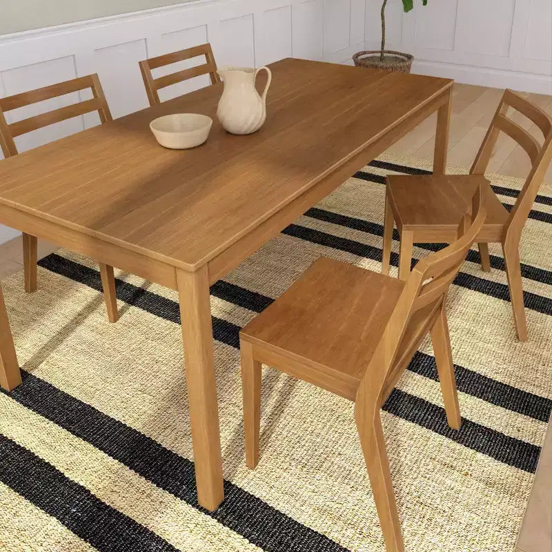 Lot de 4 chaises de salle à manger Now Furniture, chaises de cuisine modernes en bois massif
