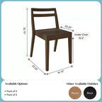 Lot de 4 chaises de salle à manger Now Furniture, chaises de cuisine modernes en bois massif