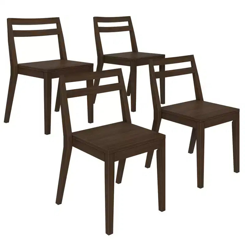 Lot de 4 chaises de salle à manger Now Furniture, chaises de cuisine modernes en bois massif
