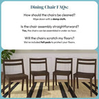 Lot de 4 chaises de salle à manger Now Furniture, chaises de cuisine modernes en bois massif