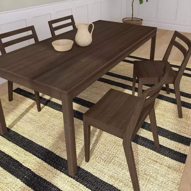 Lot de 4 chaises de salle à manger Now Furniture, chaises de cuisine modernes en bois massif